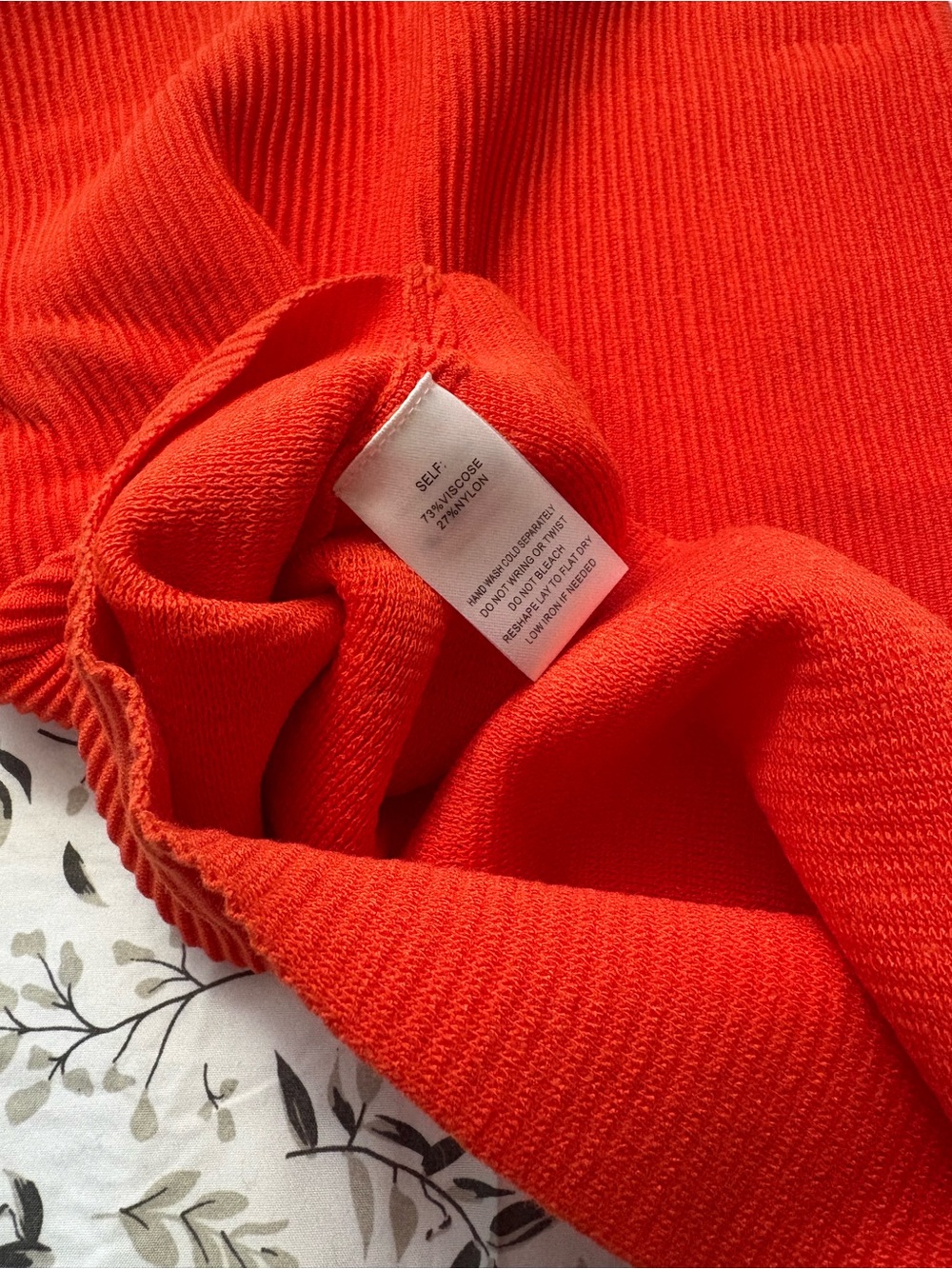 Promise Orange Ribbed Cropped Tank - Picture 3 of 4
